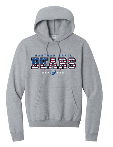 HOODIE- GREY- BARTRAM USA FLAG