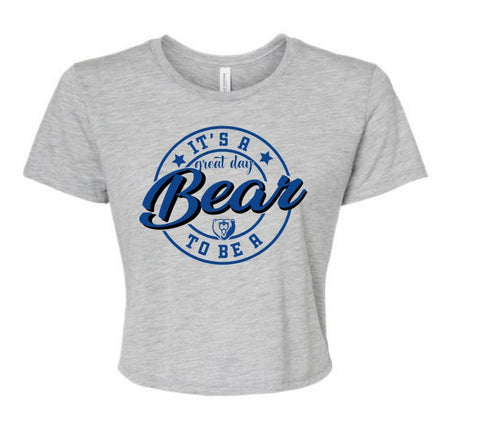 SHIRT- Women's Grey Crop Top - Good to Be